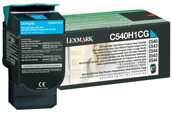 Original Lexmark C540H1CG Toner Cyan XL ( A-Ware )