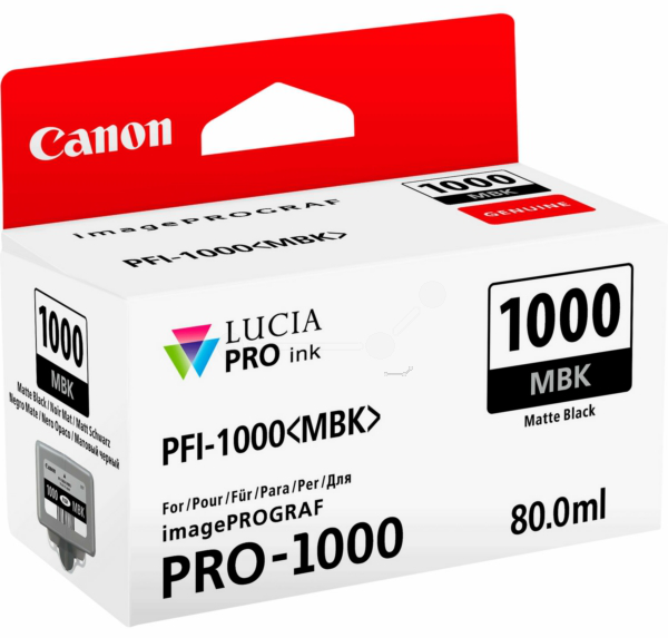 Original Canon 0545C001 | PFI1000 MBK Tinte Matt Schwarz