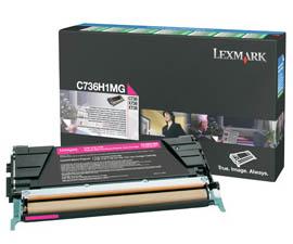 Original Lexmark C736H1MG Toner Magenta XL ( A-Ware )