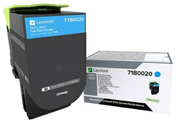 Original Lexmark 71B0020 Toner Cyan