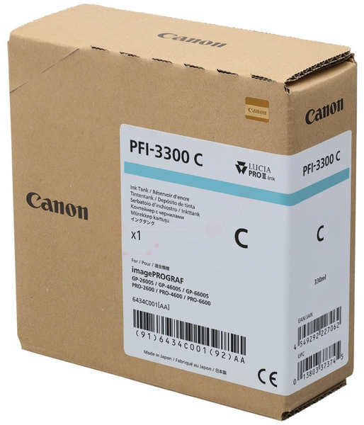 Original Canon PFI3300 | 6434C001 Tintenpatrone Cyan