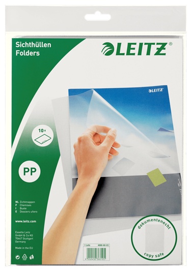 Leitz Sichthülle 4000 | DIN A4 | genarbt | 0,13 mm | 10er-Pack
