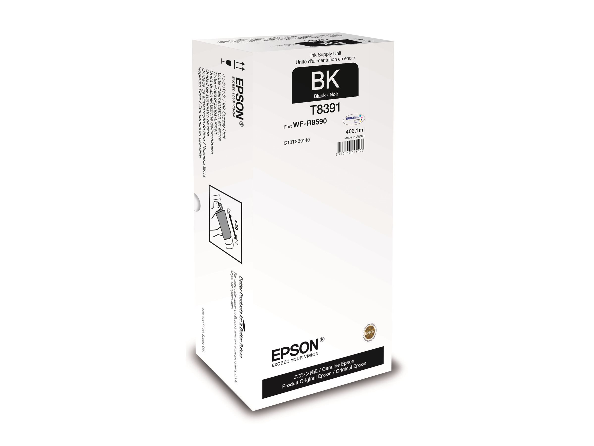 Original Epson T8391 | C13T83914N | C13T839140 Tinte | Schwarz
