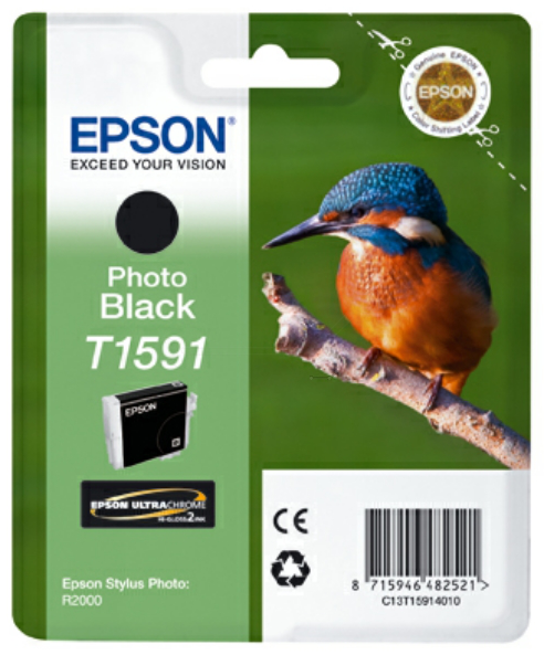 Original EPSON T1591 Foto schwarz Tintenpatrone