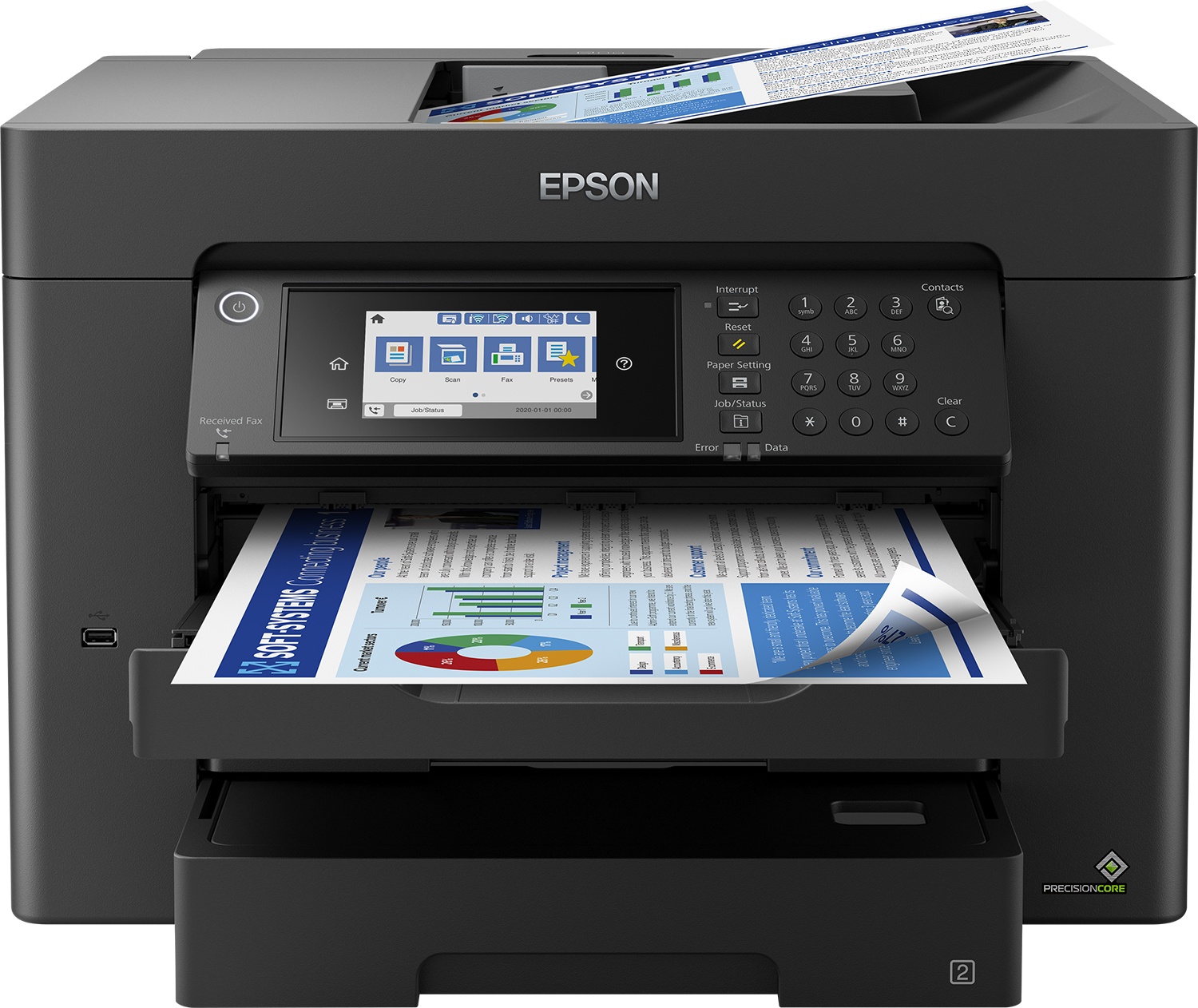 Epson WorkForce WF-7840DTWF Farb Tinten Multifunktionsdrucker | A3 | 16 S./Min | Duplex | WLAN