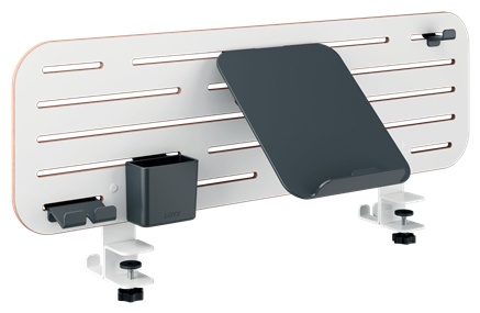 Leitz Schreibtischorganizer Pegboard Anbau-Schreibtisch-Organizer | Weiß | MDF-Platten, Recycelbarer Kunststoff, Gummi (65490000)