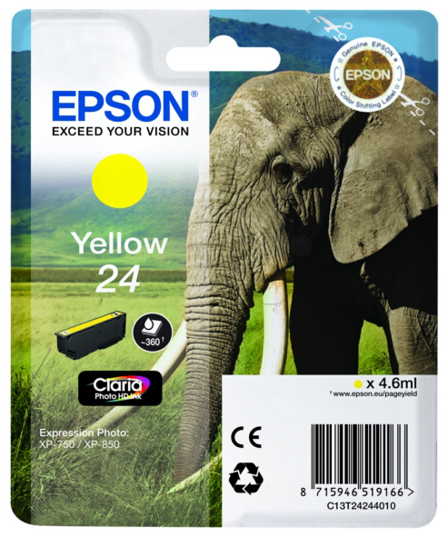 Original Epson 24 | C13T24244012 Tinte Gelb