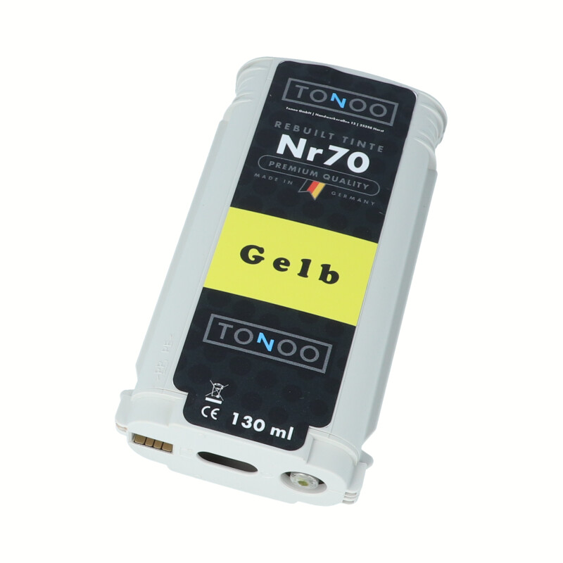 Tonoo® Tinte ersetzt HP 70 | C9454A Gelb