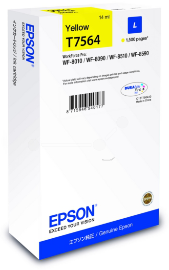 Original Epson T7564 | C13T756440 Tinte Gelb