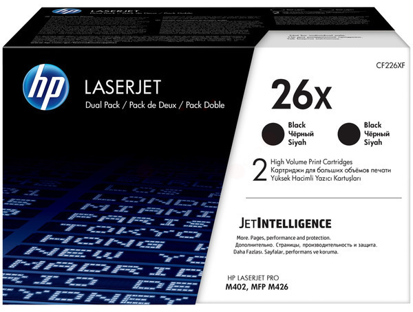 Original HP CF226XD | 26X Toner Schwarz Doppelpack XL