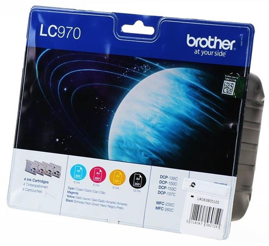 Original Brother LC970VALBPDR Tinte BK/C/M/Y Spar Set ( 2025 )