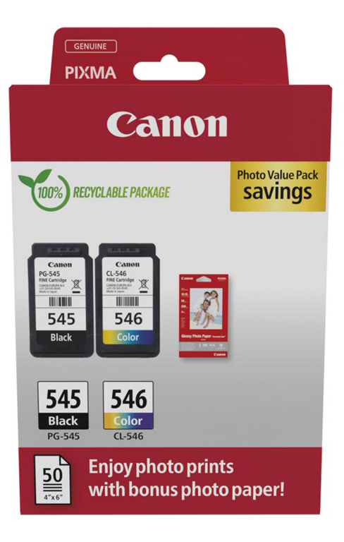 Original Canon PG545 + CL546 | 8287B005 Tinte Schwarz & Color