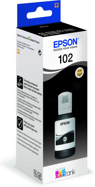 Original Epson 102 | T03R14 | C13T03R140 Tintenflasche Schwarz