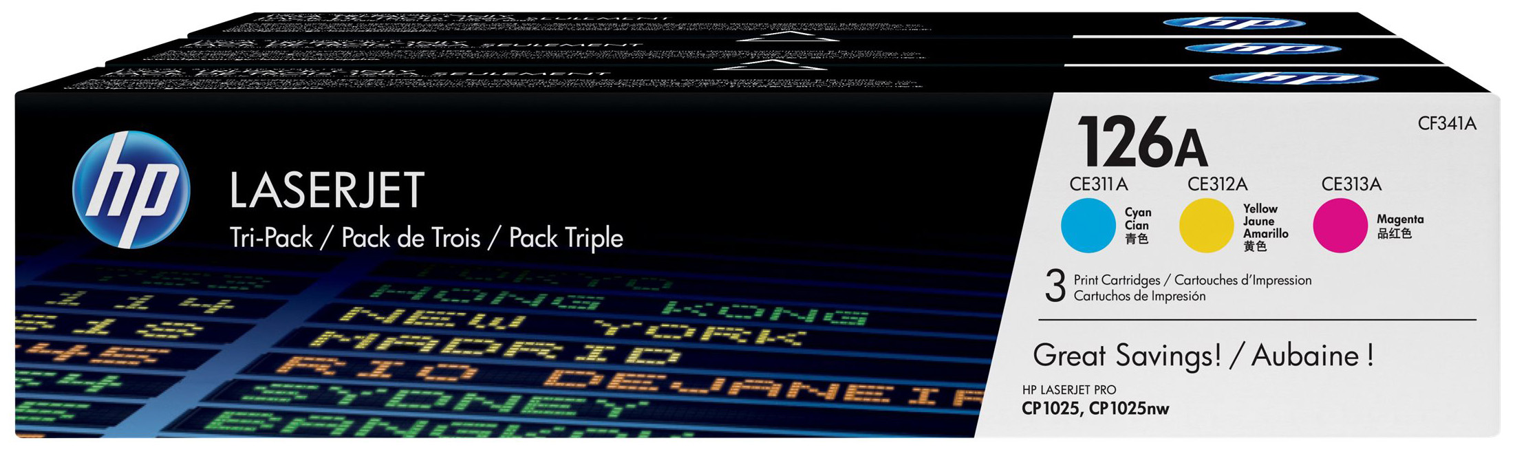 Original HP CF341A | 126A Toner C/M/Y Spar Set
