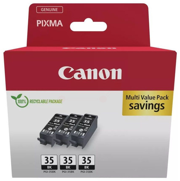 Canon PGI-35 BK TRIPLE  schwarz Druckerpatronen, 3er-Set