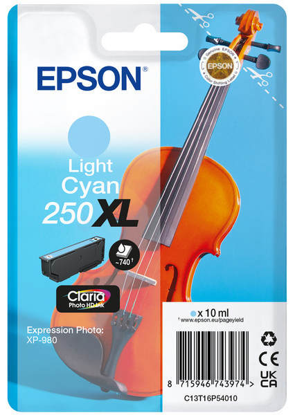 Original Epson 250XL | C13T16P54010 Tintenpatrone hell Cyan XL