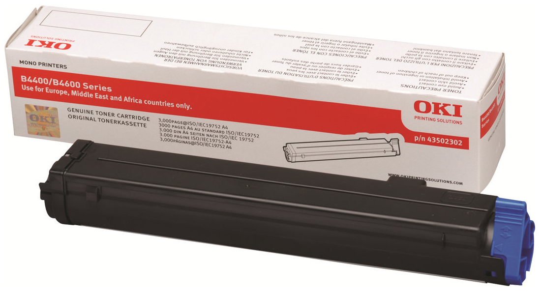 Original OKI 43502302 Toner Schwarz