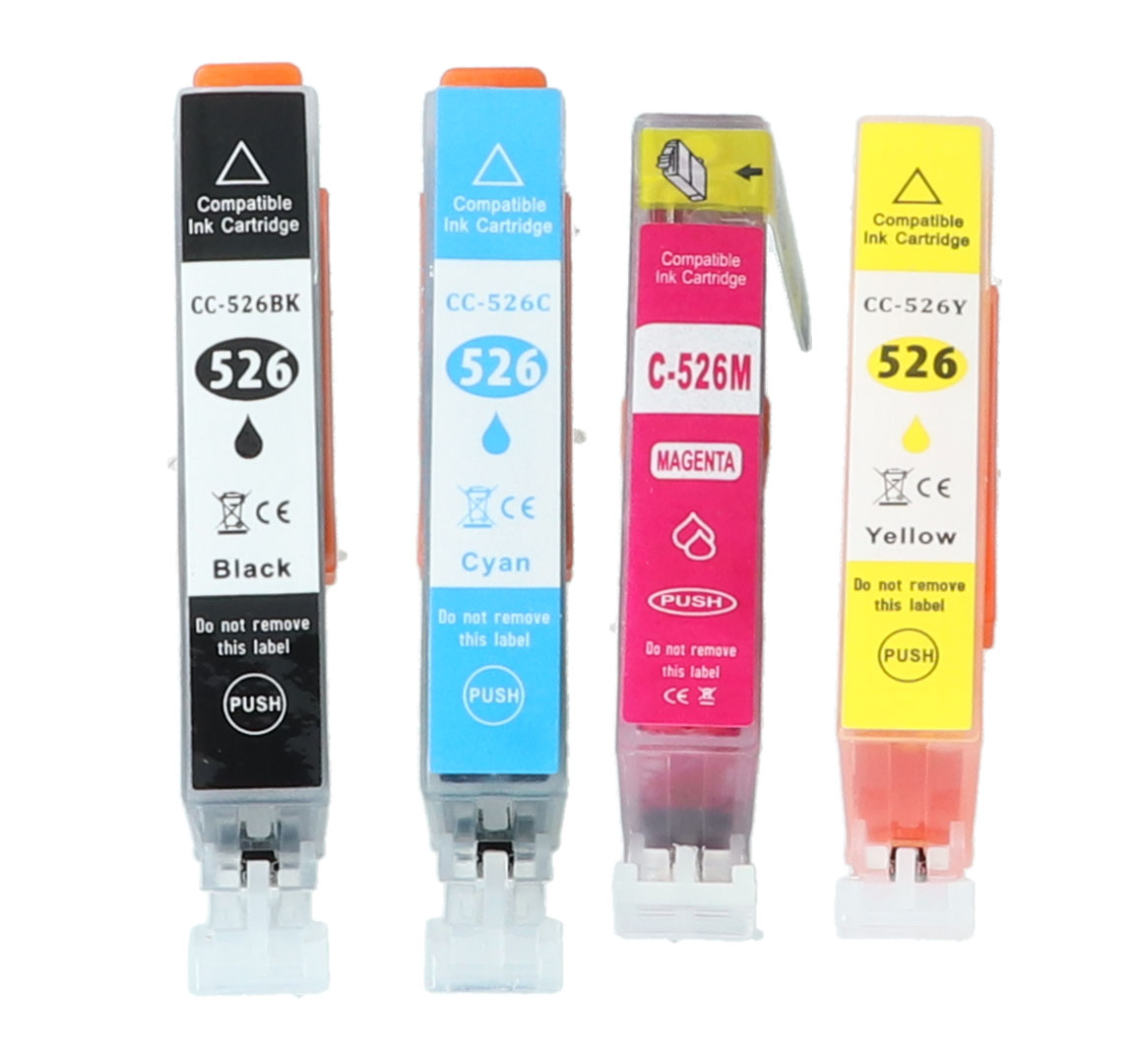 Tonoo® Tinte ersetzt Canon 4540B017 | CLI526 BK/C/M/Y  Spar Set