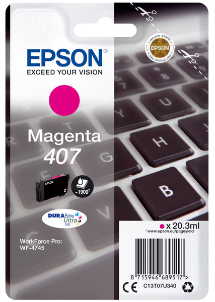 Original Epson 407 | C13T07U340 Tinte Magenta
