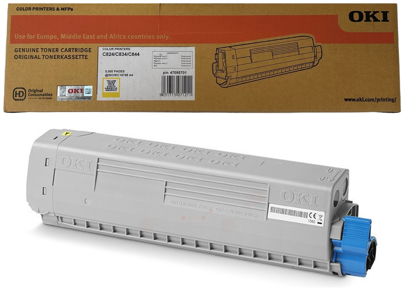 Original OKI 47095701 Toner Gelb