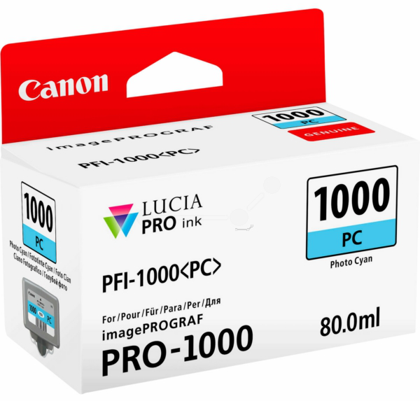 Original Canon 0550C001 | PFI1000 PC Tinte Foto Cyan