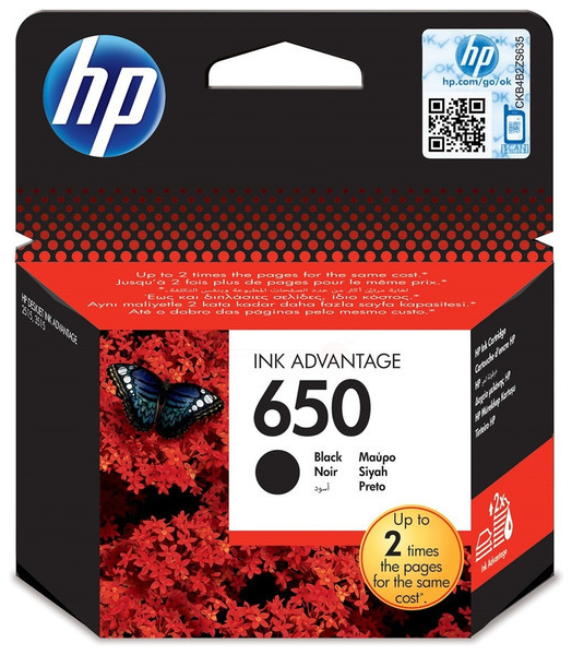 Original HP 650 | CZ101AE Tinte Schwarz