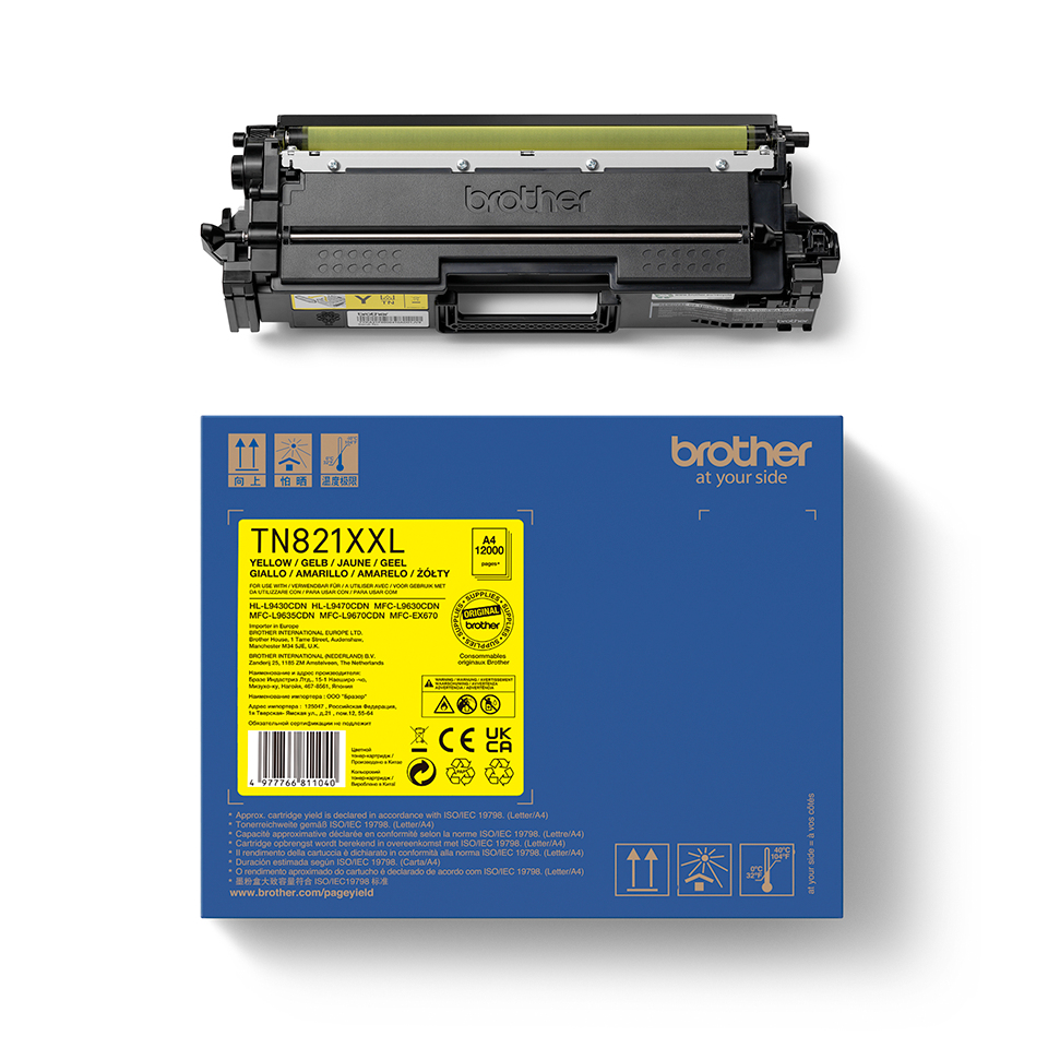 Original Brother TN821XXLY Toner Gelb