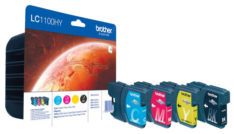 Original Brother LC1100HYVALBPDR Tinte BK/C/M/Y Spar Set XL ( 2025 )