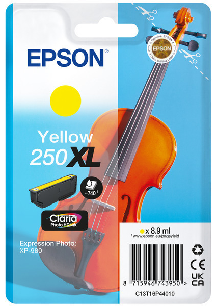 Original Epson 250XL | C13T16P44010 Tintenpatrone Gelb XL