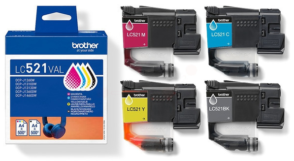Original Brother LC521VAL Tintenpatrone  4er-Set
