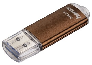 Hama Laeta USB-Stick | 128 GB | USB 3.2 Gen 1 (USB-A) | 45 MB/s | Braun
