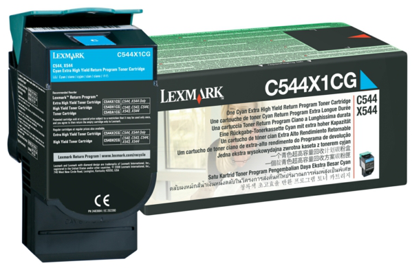 Original Lexmark C544X1CG Toner Cyan XXL ( A-Ware )