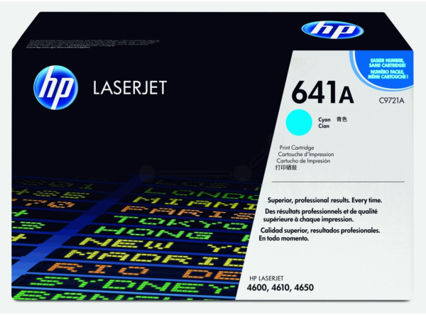 Original HP C9721A / 641A Toner Cyan