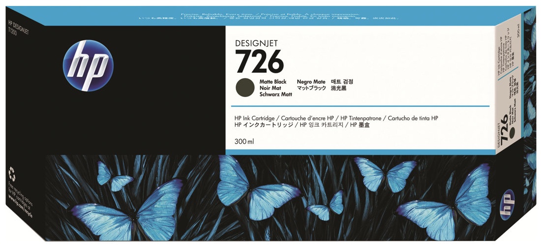 Original HP 726 | CH575A Tinte Matt Schwarz XL ( 2025 )