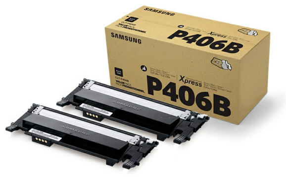Original Samsung SU374A / CLTP406B Toner Schwarz Doppelpack