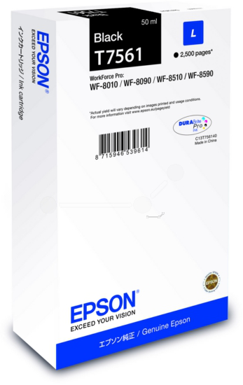 Original Epson T7561 | C13T75614N | C13T756140 Tinte Schwarz