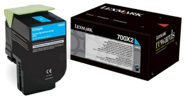 Original Lexmark 700X2 | 70C0X20 Toner Cyan XXL