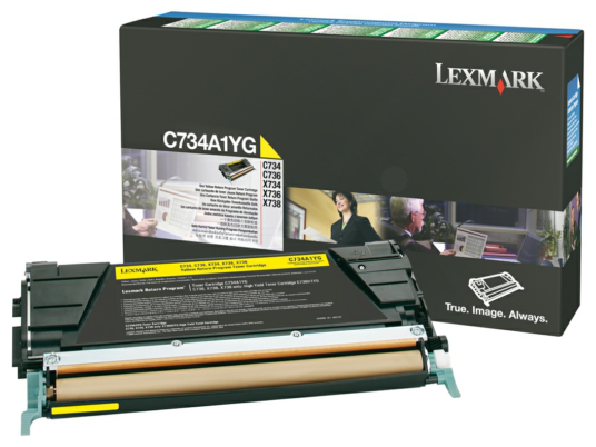 Original Lexmark C734A1YG Toner Gelb