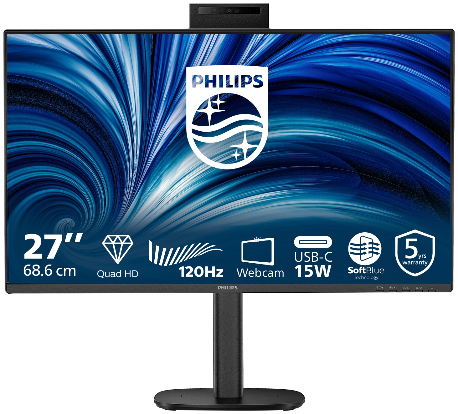 Philips 27B2N3500JH Monitor 27 zoll | 68,6 cm | WQHD | 2560 x 1440 | Schwarz