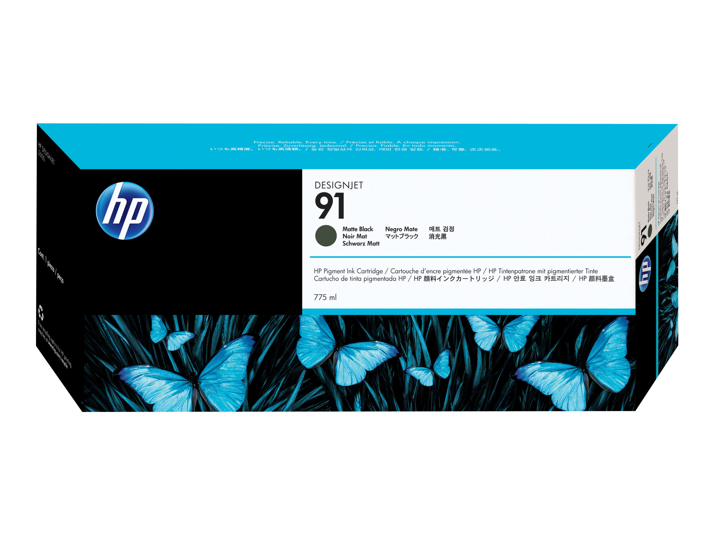 Original HP 91 | C9464A Tinte Matt Schwarz ( 2022 )