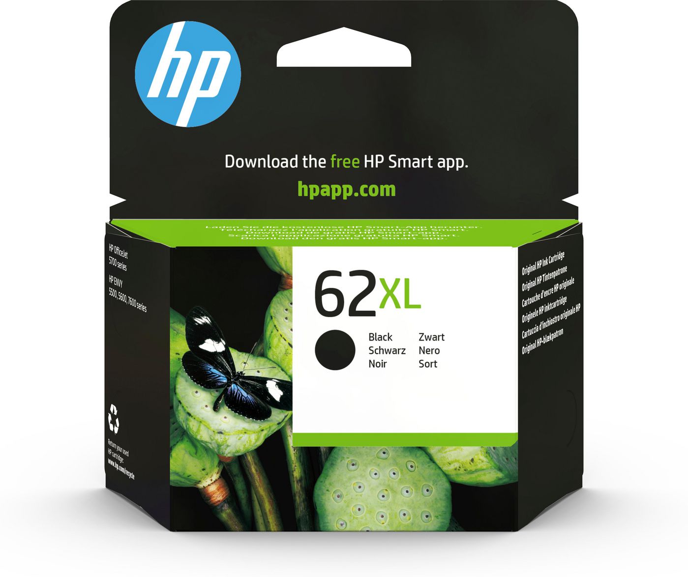 Original HP 62XL | C2P05AE Tinte Schwarz XL