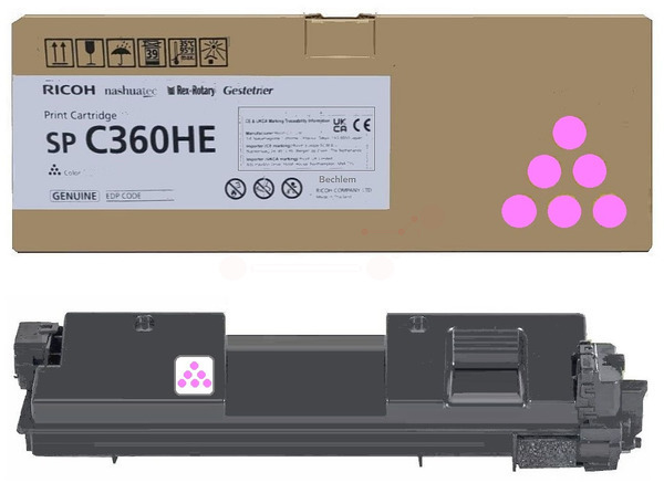 Original Ricoh Type SPC360HE | 408186 Toner Magenta XL