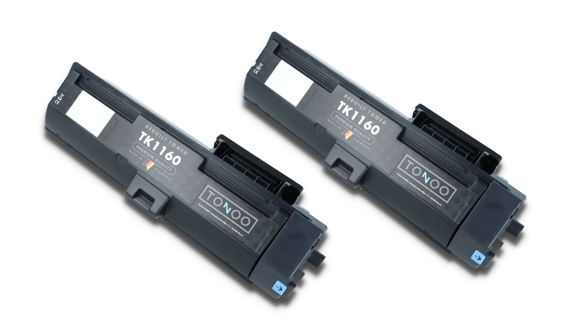 Tonoo® Toner ersetzt Kyocera TK1160 Schwarz Doppelpack