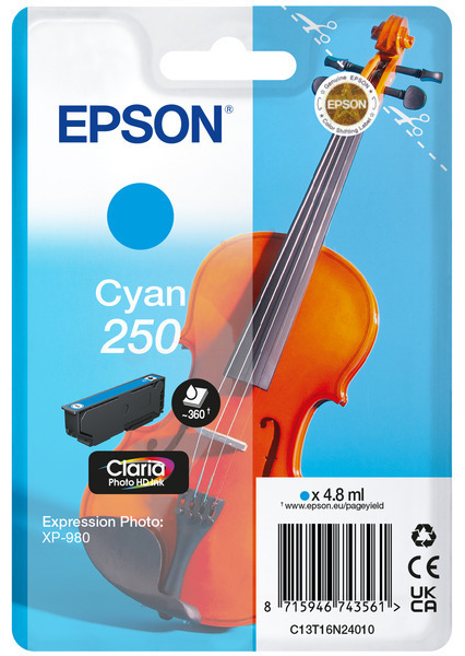Original Epson 250 | C13T16N24010 Tintenpatrone Cyan
