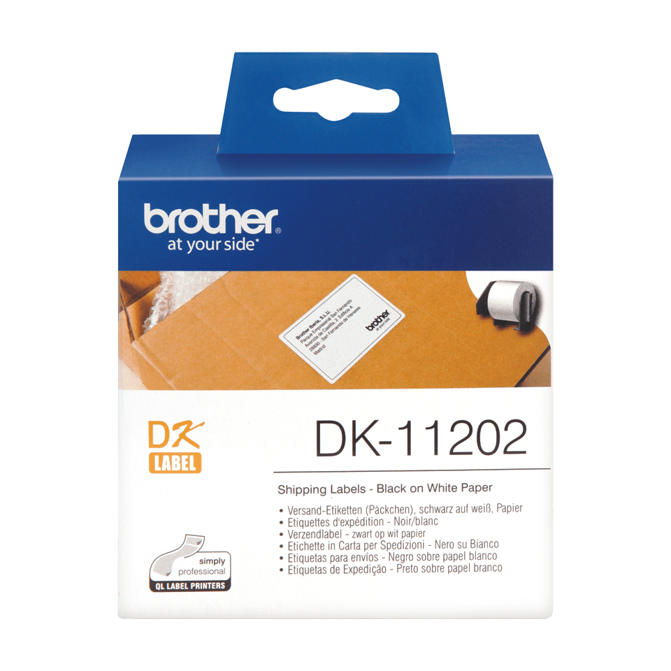 Brother Etikettenrolle DK-11202 | 62x100 mm | Weiß | Papier