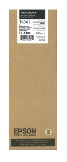 Original Epson T6361 | C13T636100 | Tinte Foto Schwarz