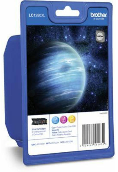 Original Brother LC1280XLRBWBPDR Tinte C/M/Y Spar Set XL