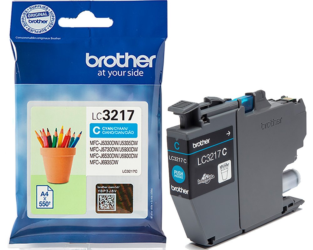 Original Brother LC3217C Tinte Cyan