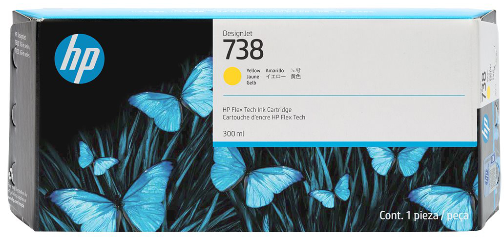 Original HP 738 | 676M8A Tinte Gelb XL