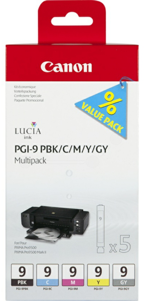 Original Canon 1034B013 | PGI9 Tinte PBK|C|M|Y|GY Spar Set